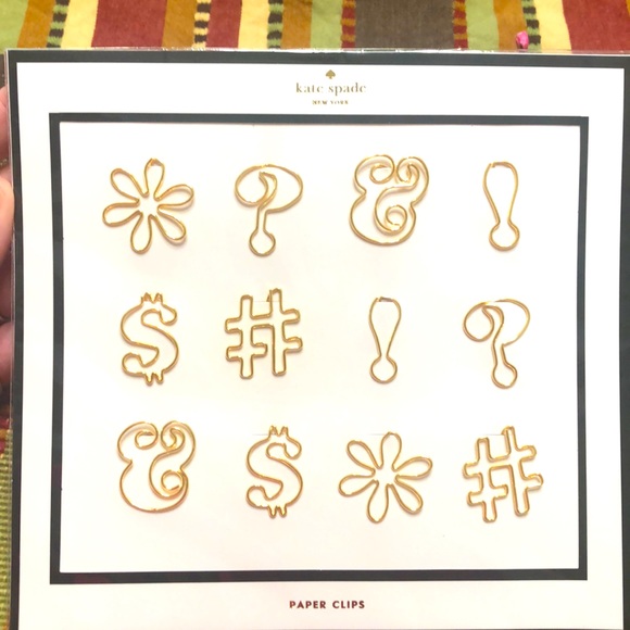 NWT Kate Spade Paper Clips